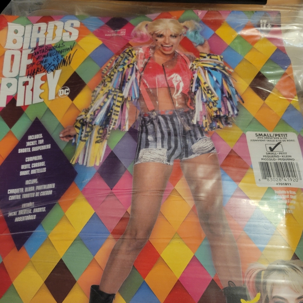 Rubie's Harley Quinn Costume with Multicolor Fringe Jacket
